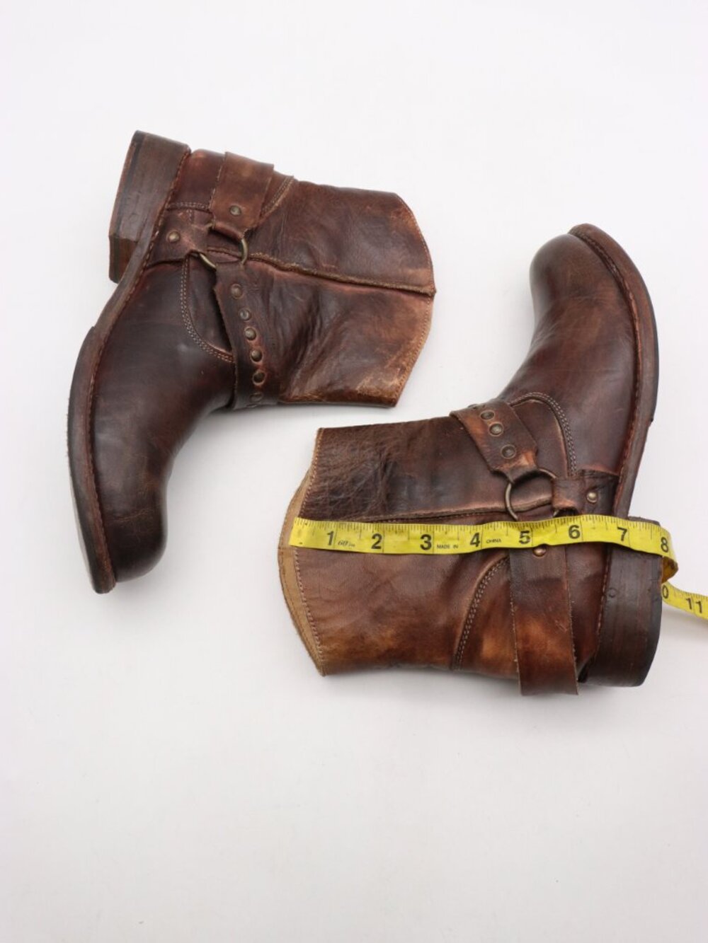Bed Stu Exeter Harness Boots Women's Size 9 Brown Leather Ankle Shoes - Picture 6 of 11